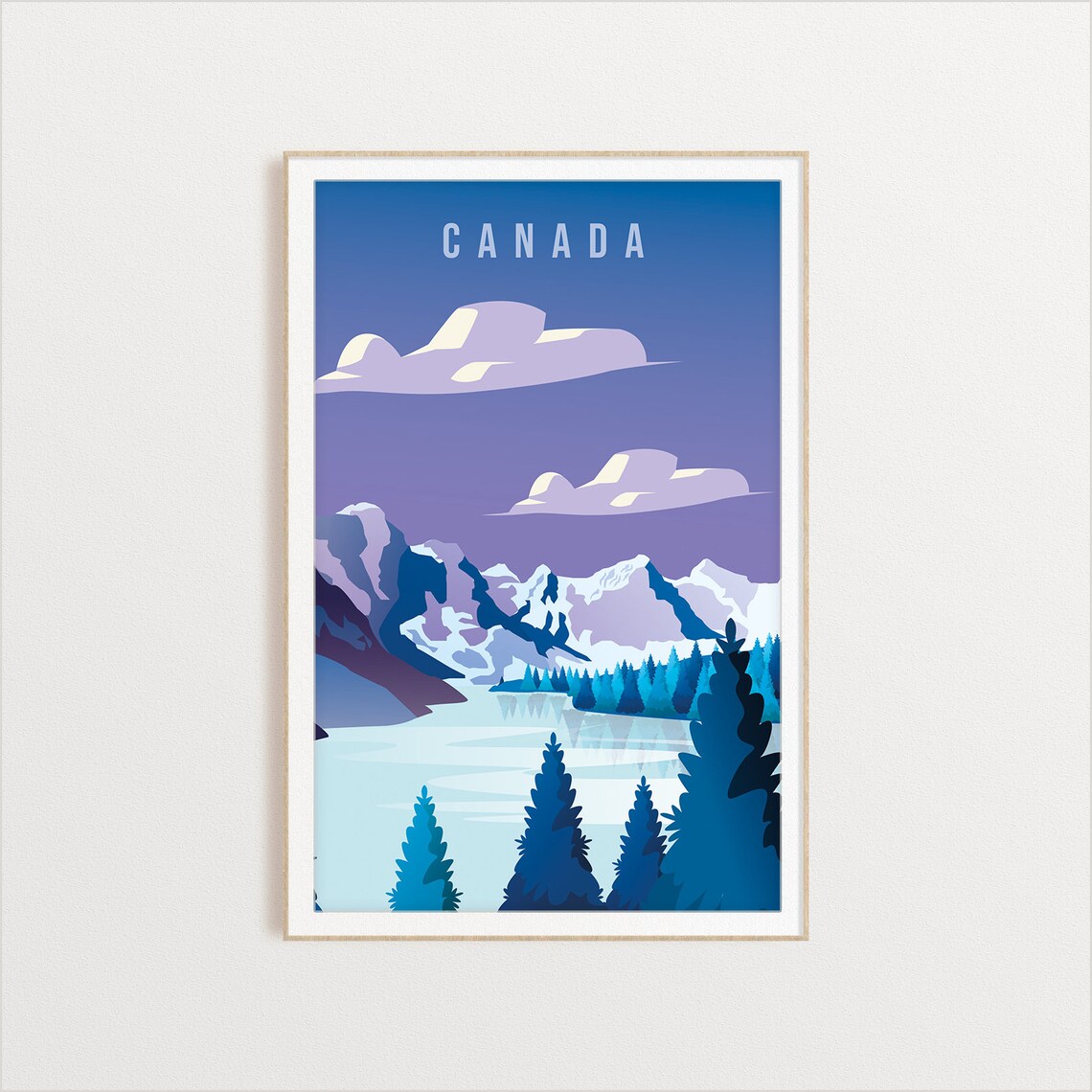 Canada Travel Illustration Poster Art Print