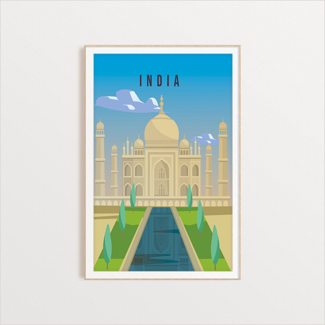India Travel Illustration Poster Art Print - Image 2