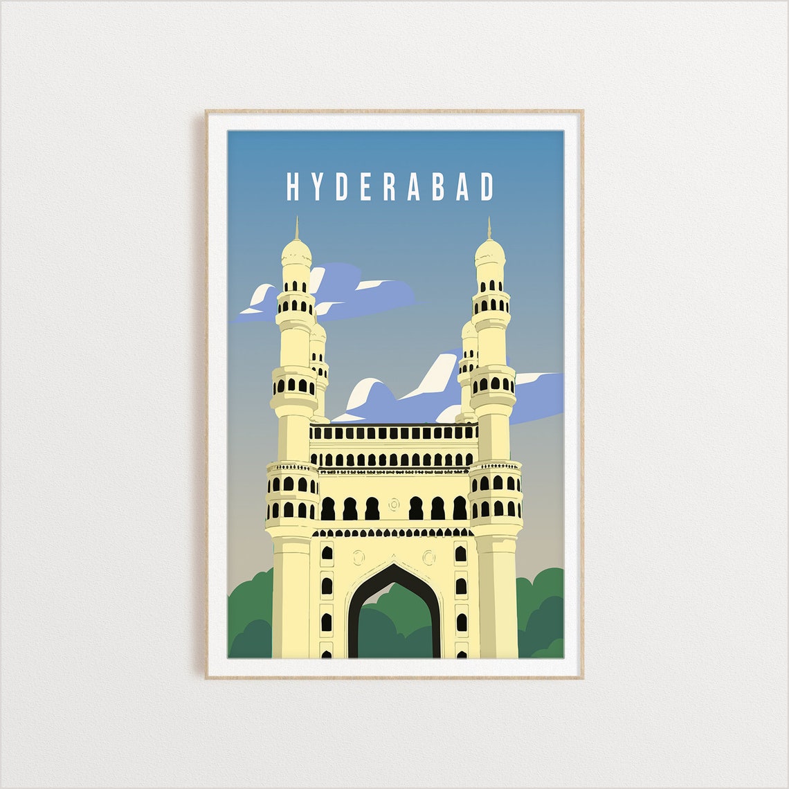 Hyderabad City Poster City Art City Wall Art City Print City Poster City Print Travel Gift Travel Illustration