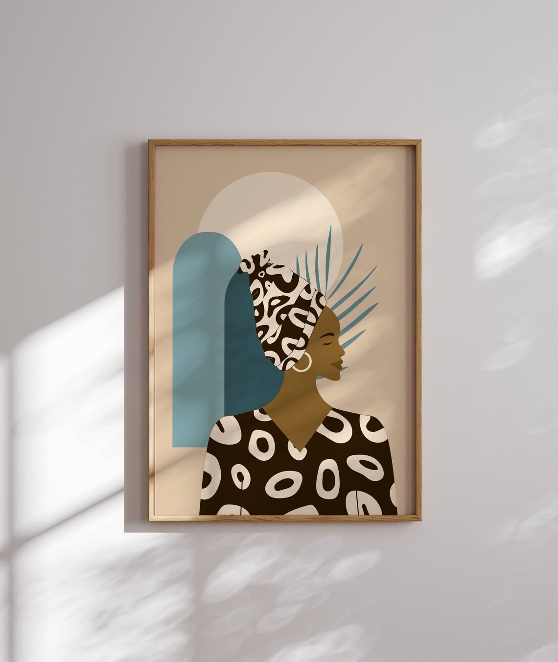 Abstract Woman Art Print, Modern Boho Portrait