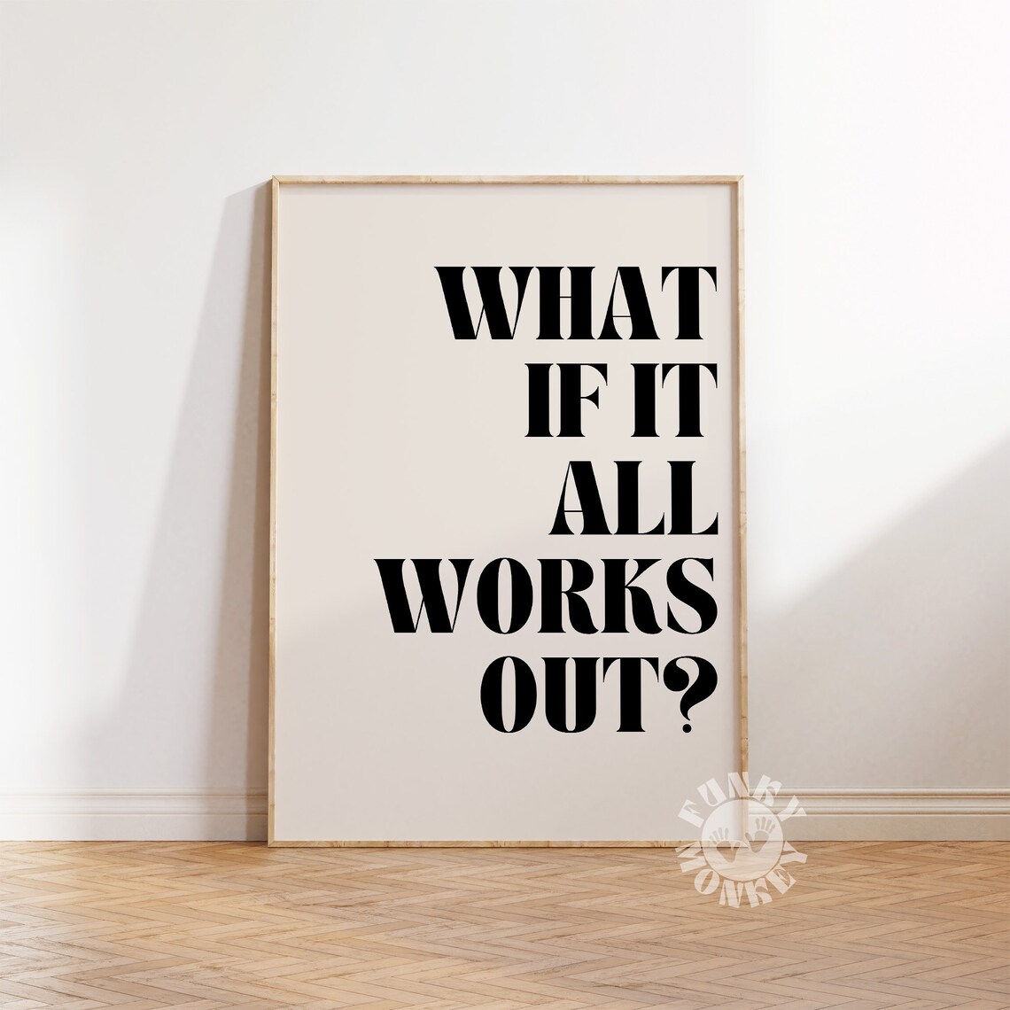 What If It All Works Out Typography Poster, Dorm Room Decor