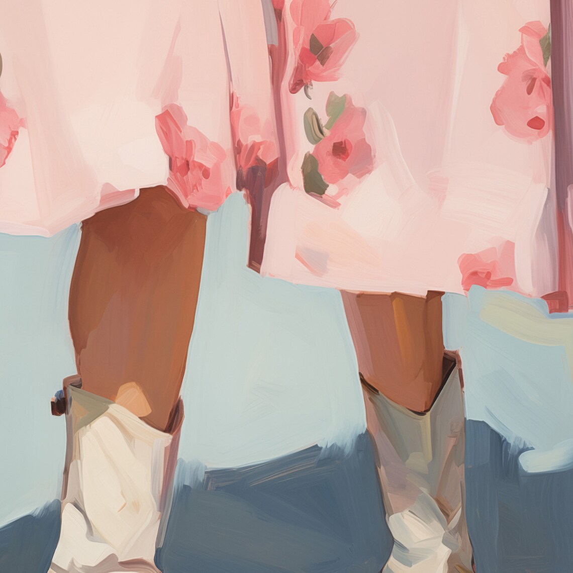 Coquette Cowgirl Print Retro Western Art Pink Girly Trendy Art Southern Girls Room Decor Preppy