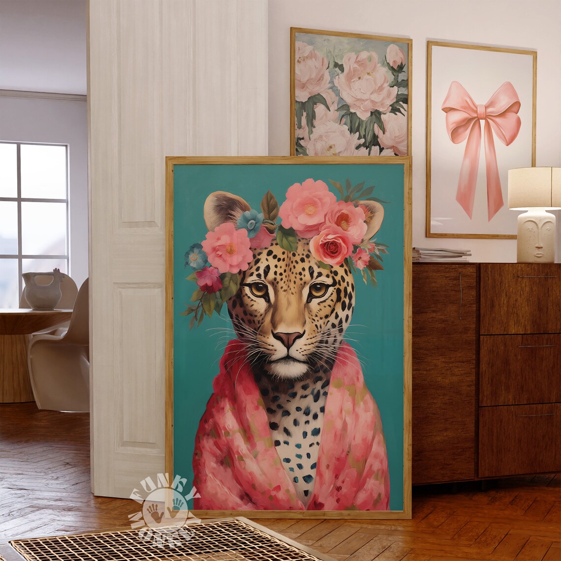 Leopard Animal Print Poster, Maximalist Decor