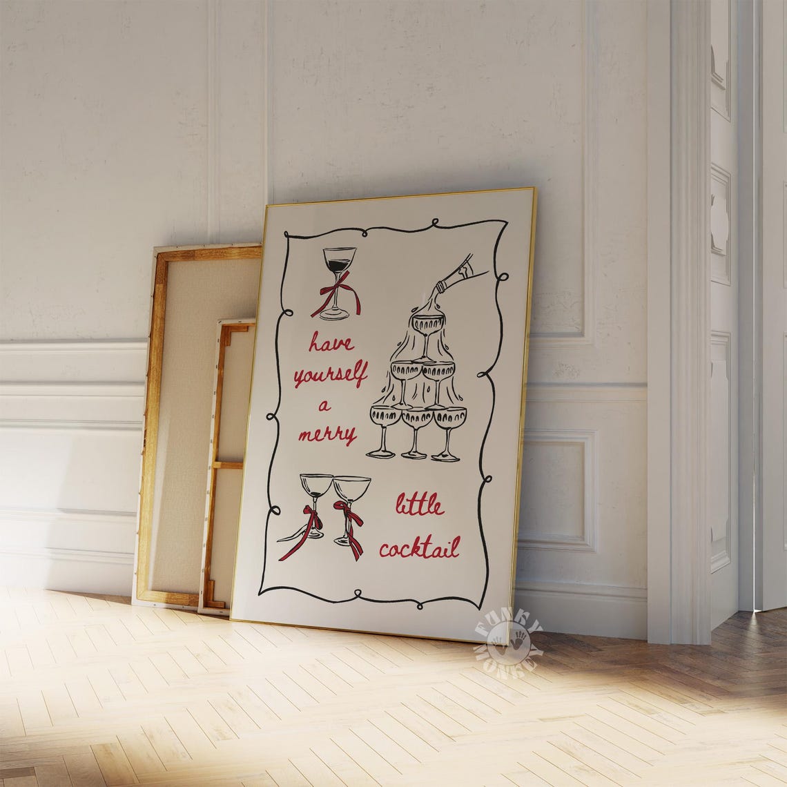 Have Yourself a Merry Little Cocktail Champagne Tower Poster Art