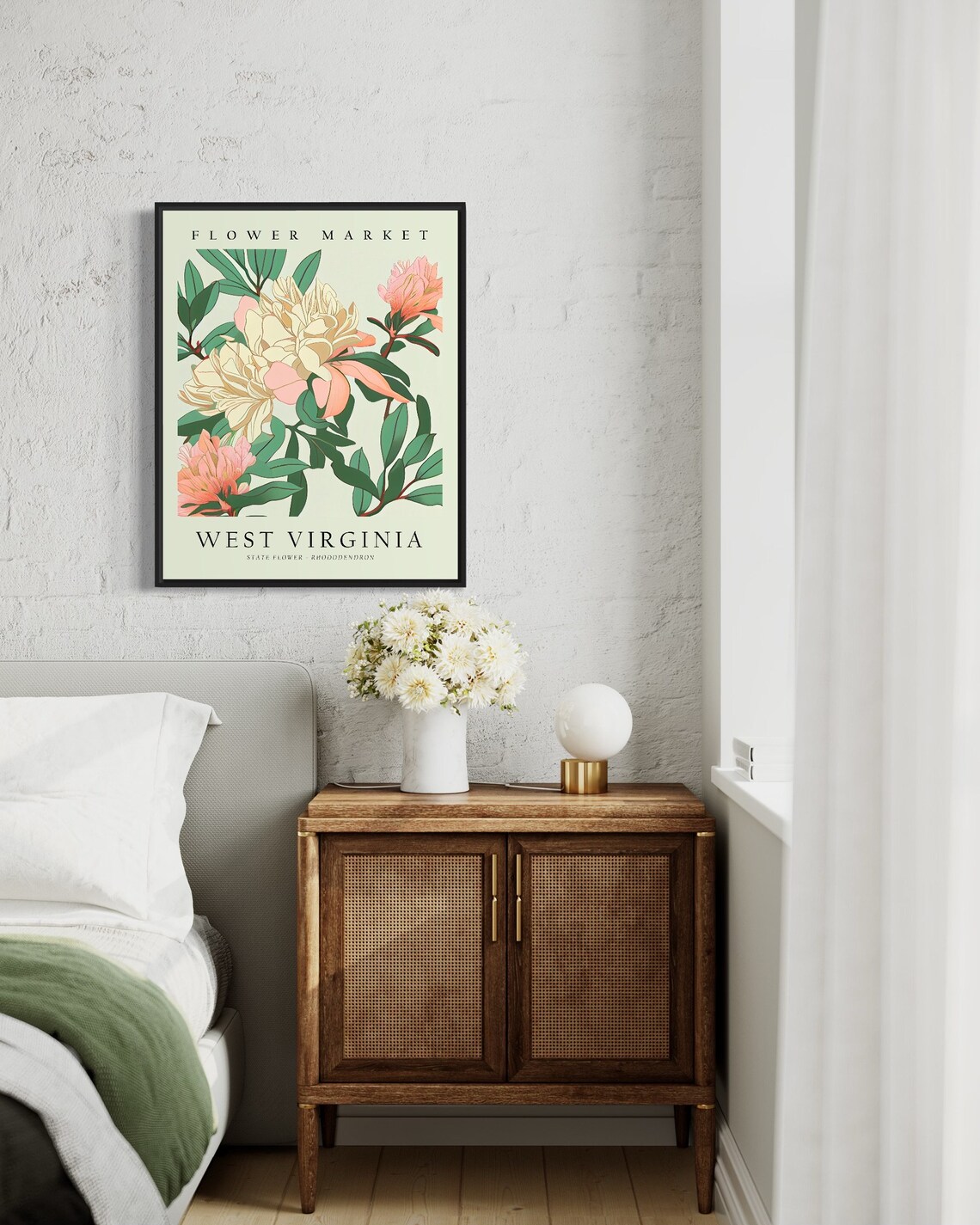 West Virginia State Flower Rhododendron Poster Print - Image 3