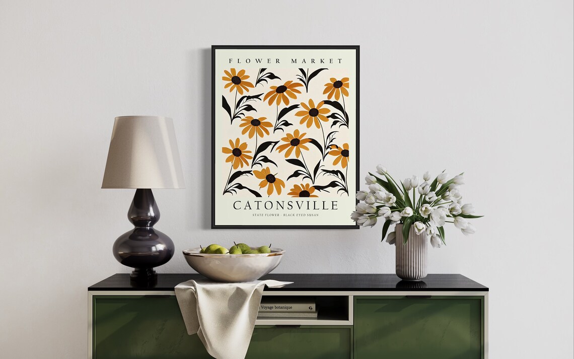 Catonsville Maryland Wild Flower Market Art Print - Image 3