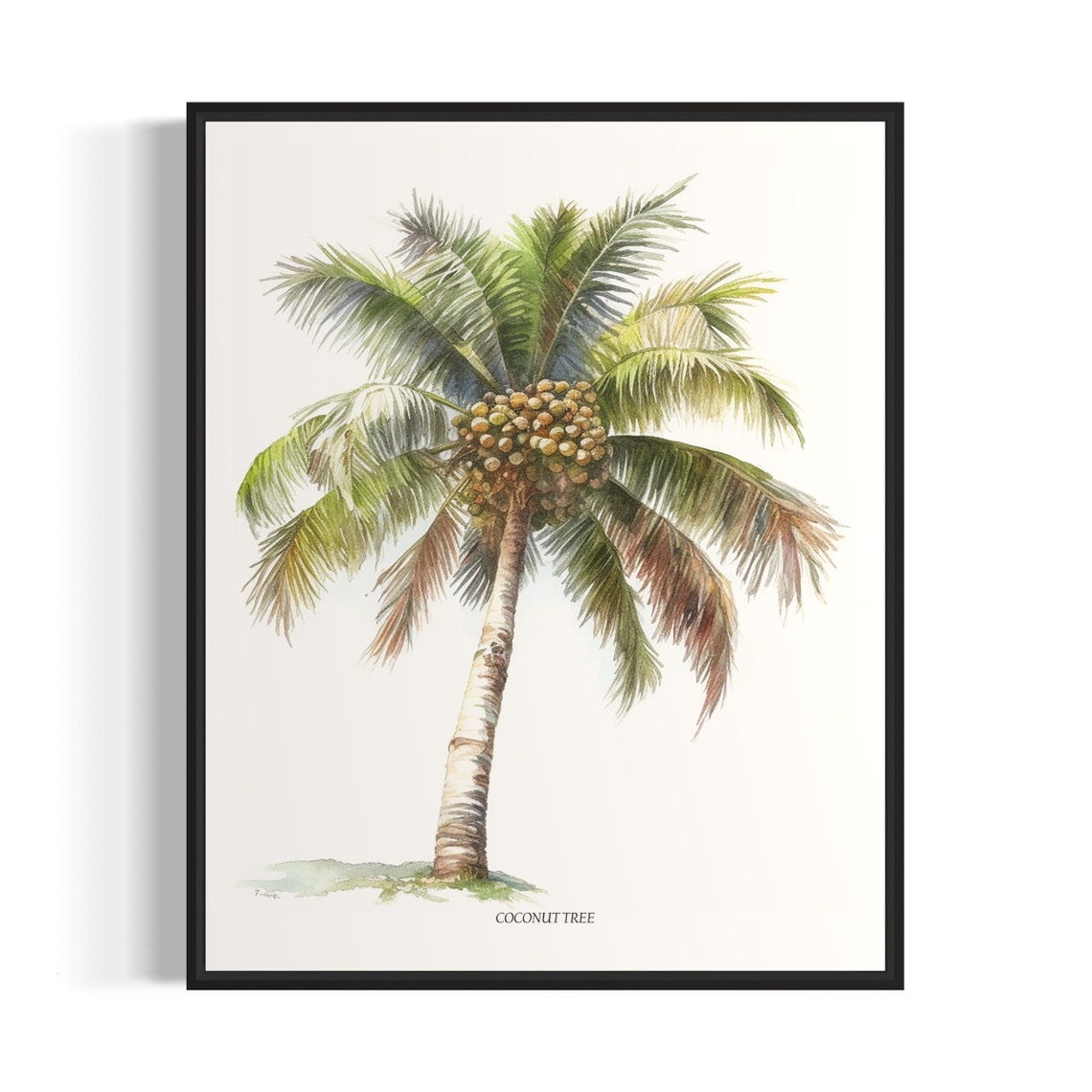 Coconut Tree Art Print Coconut Tree Wall Art Poster