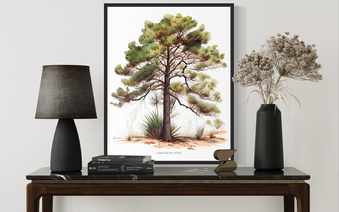 Longleaf Pine Tree Art Print, Nature Landscape - Image 3