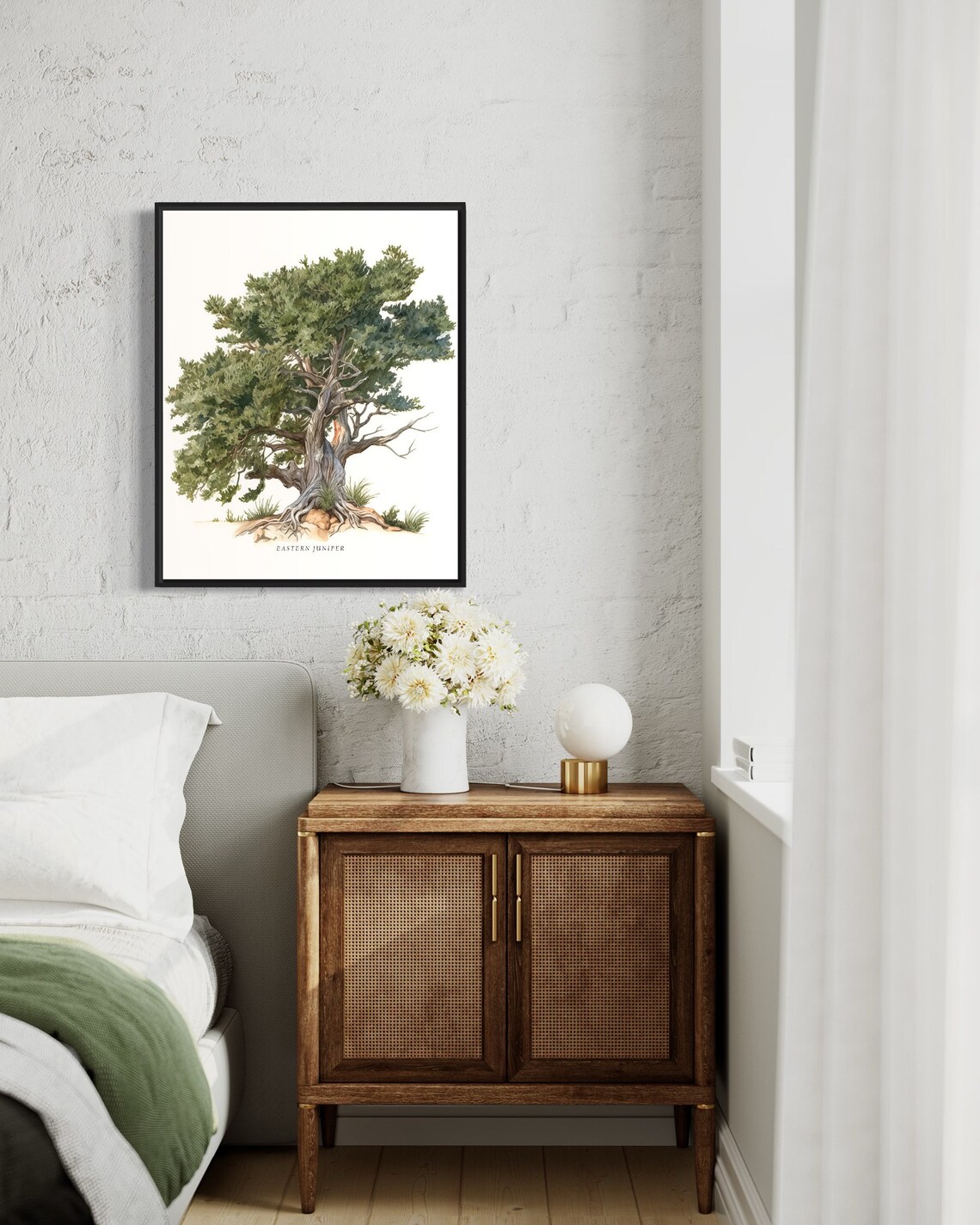 Eastern Juniper Tree Art Print, Nature Landscape - Image 2