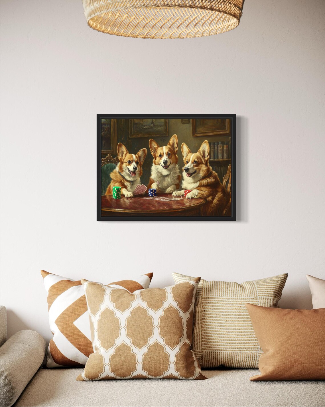 Corgi Playing Cards Humor Art Print, Dog Poker - Image 2