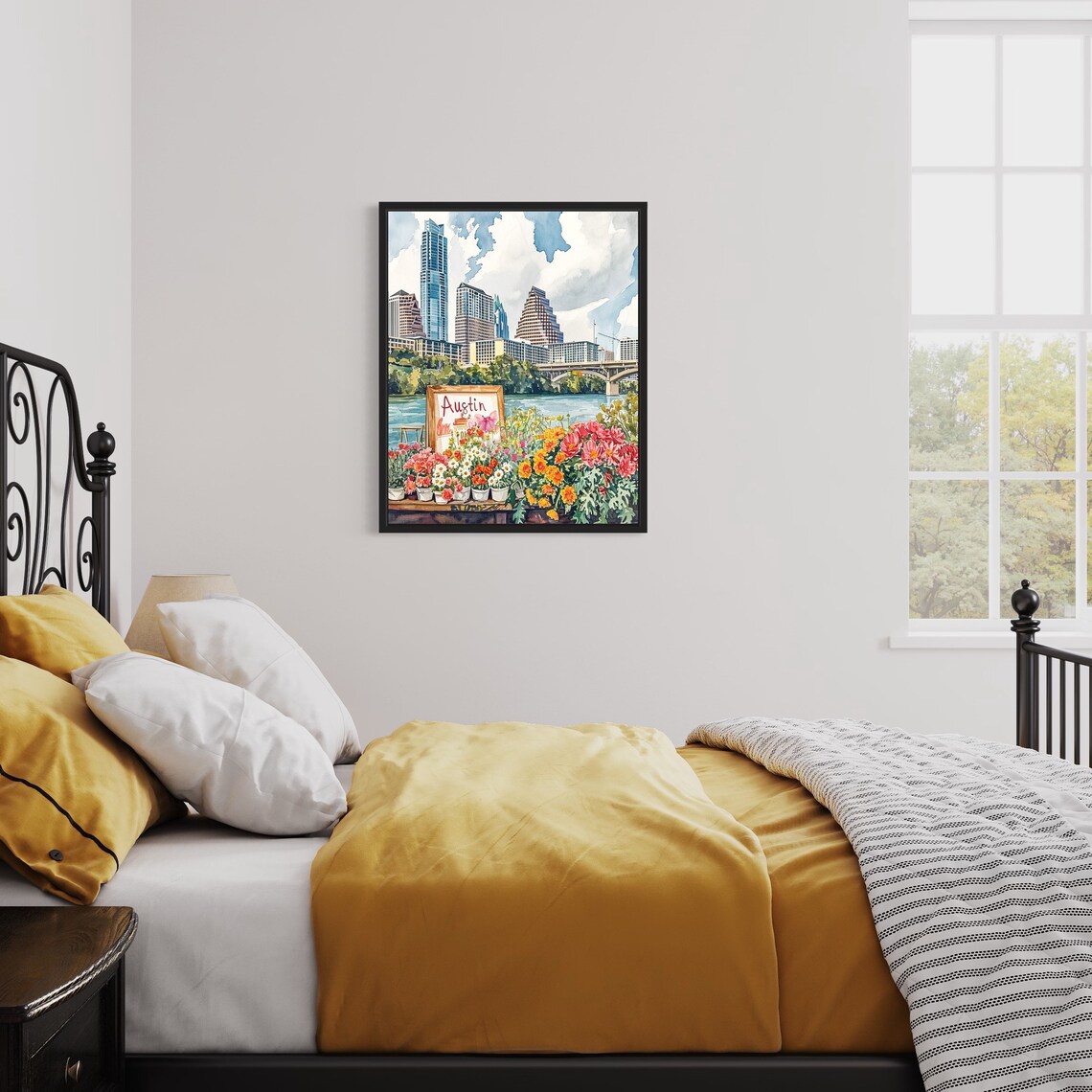 Austin Flower Market Neutral Botanical Art Print - Image 3