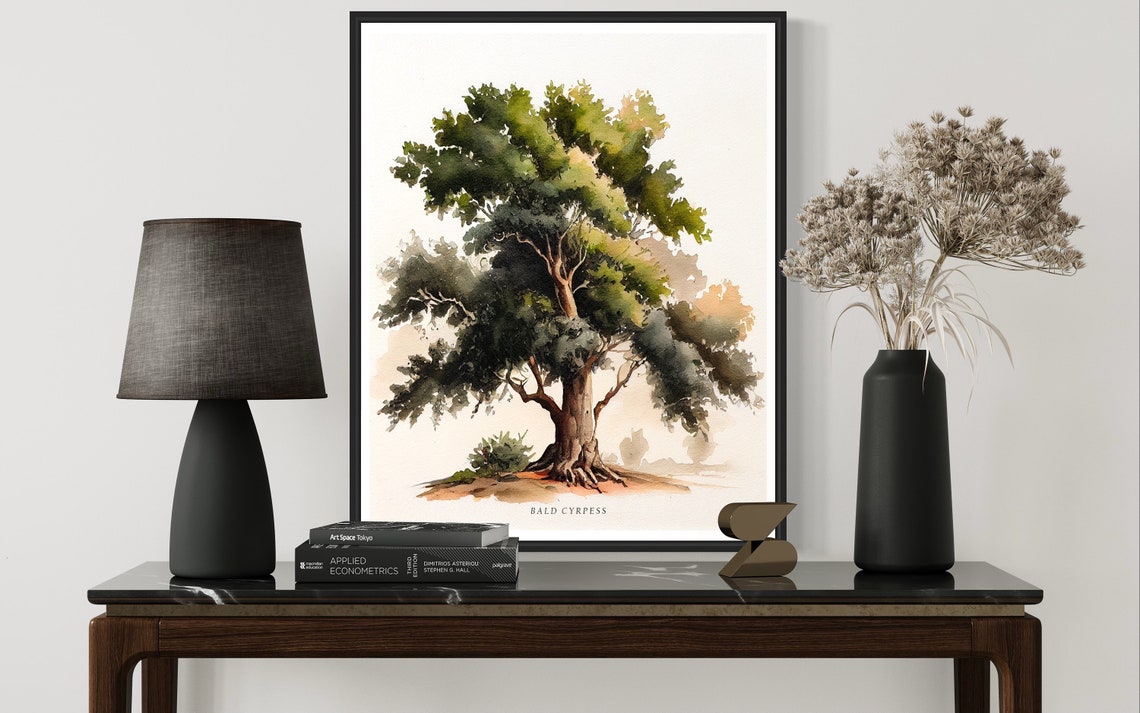 Bald Cyrpess Tree Art Print Bald Cyrpess Tree Wall Art Poster - Image 2