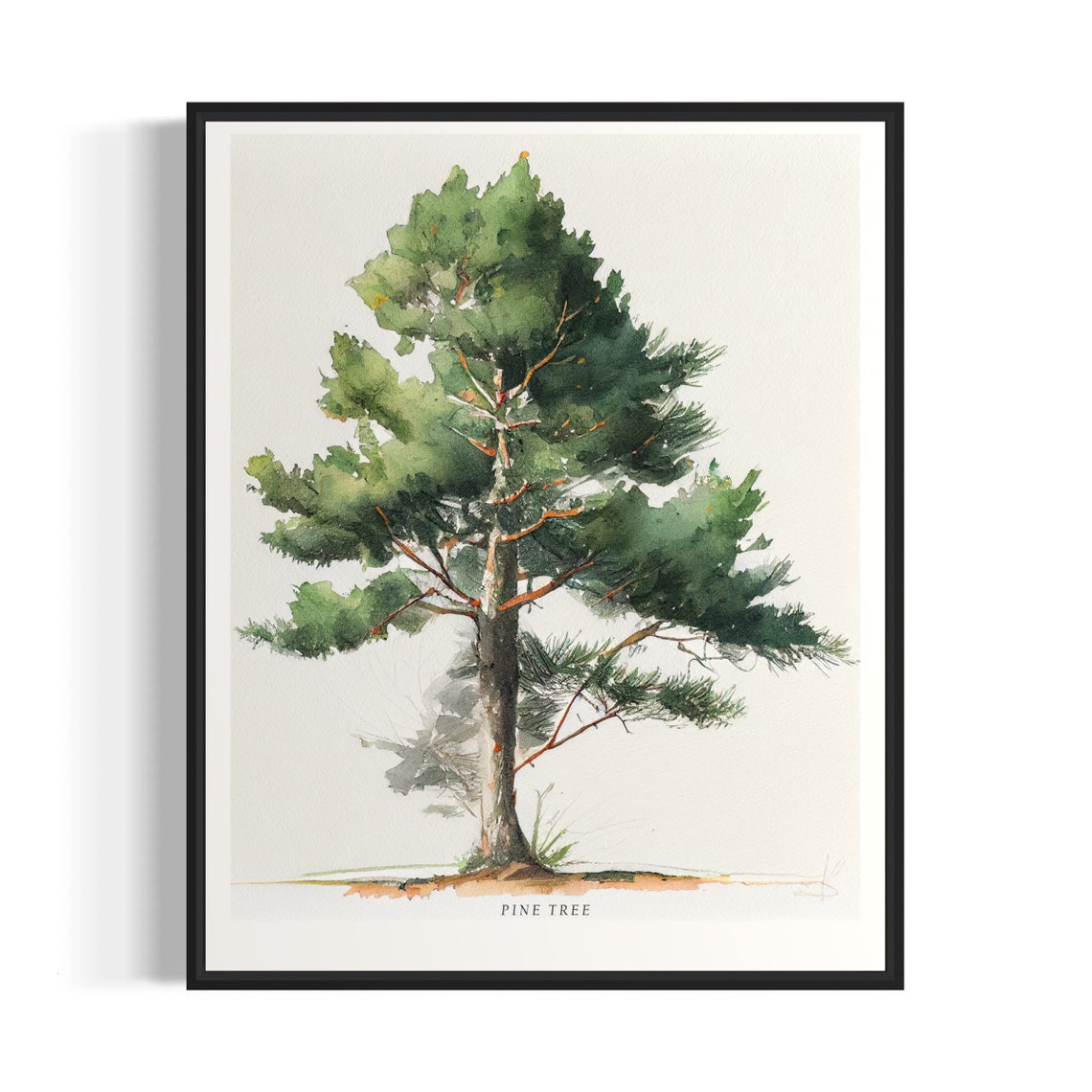 Pine Tree Art Print Pine Tree Wall Art Poster