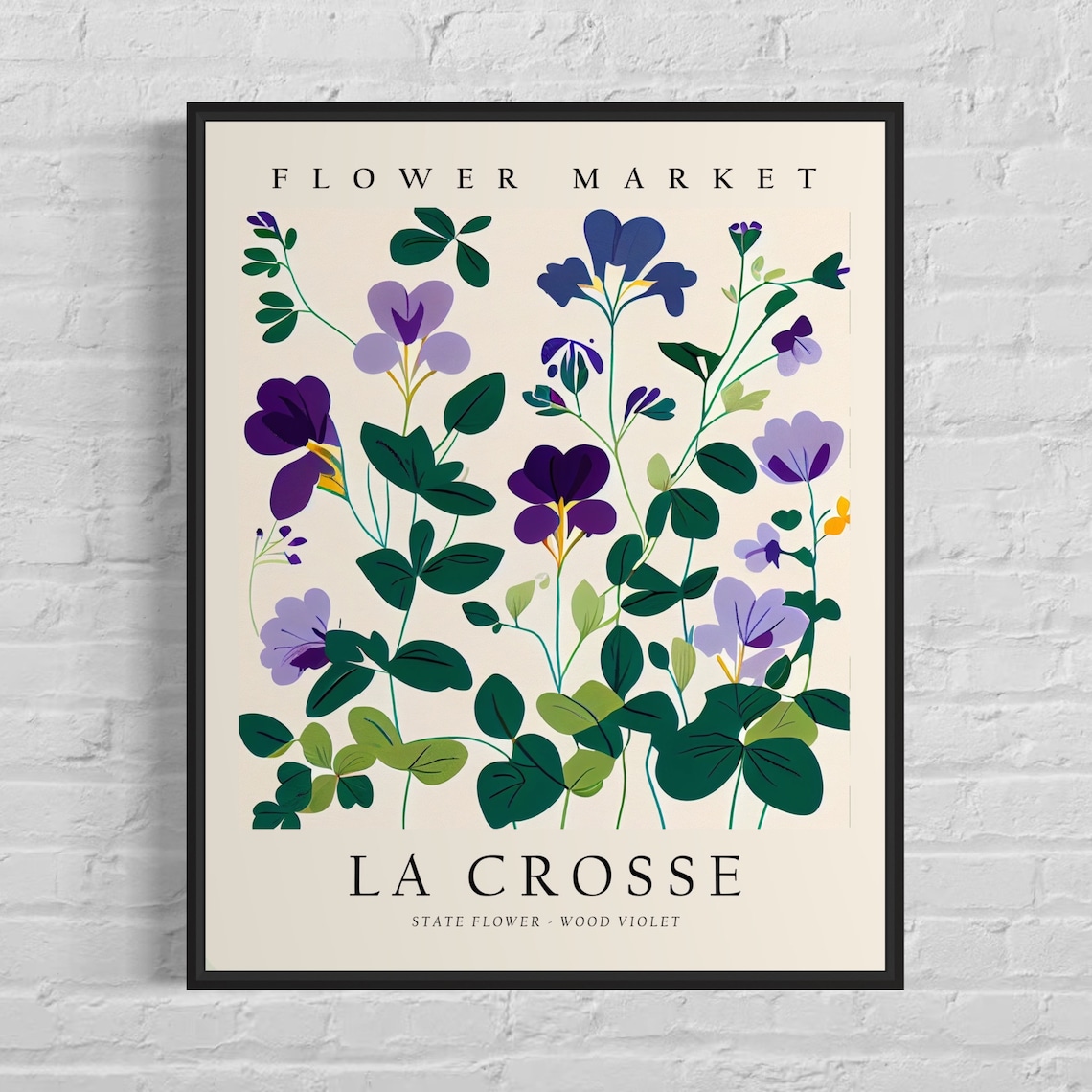 La Crosse Wisconsin Flower Market Art Print