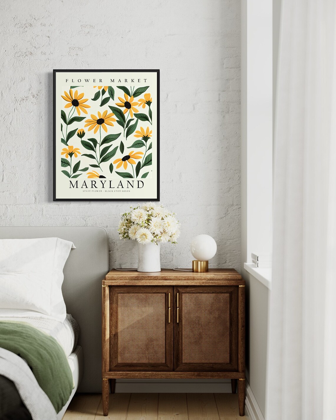 Maryland State Flower Black Eyed Susan Art Print - Image 3