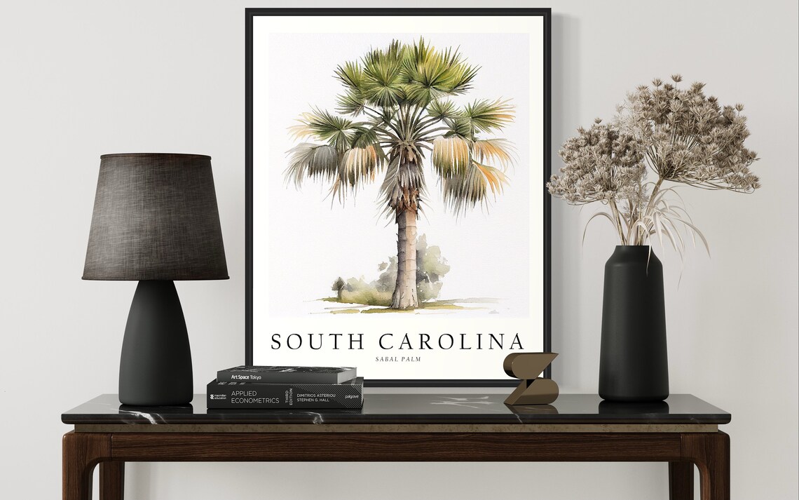 South Carolina Sabal Palm Tree Art Print - Image 3