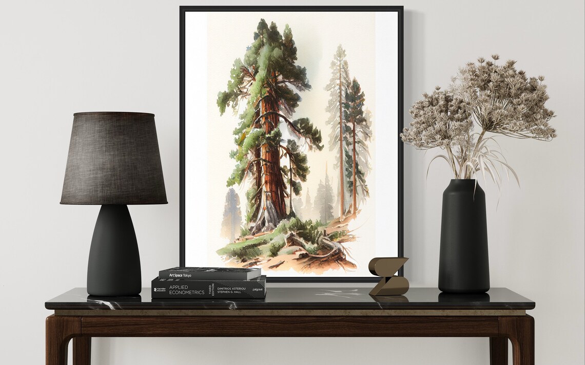 Giant Sequoia Tree Art Print, National Park Poster - Image 2