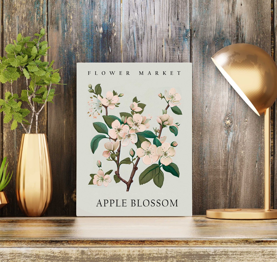 Apple Blossom Blush Orchard Botanical Flower Market Pastel Art Print - Image 2