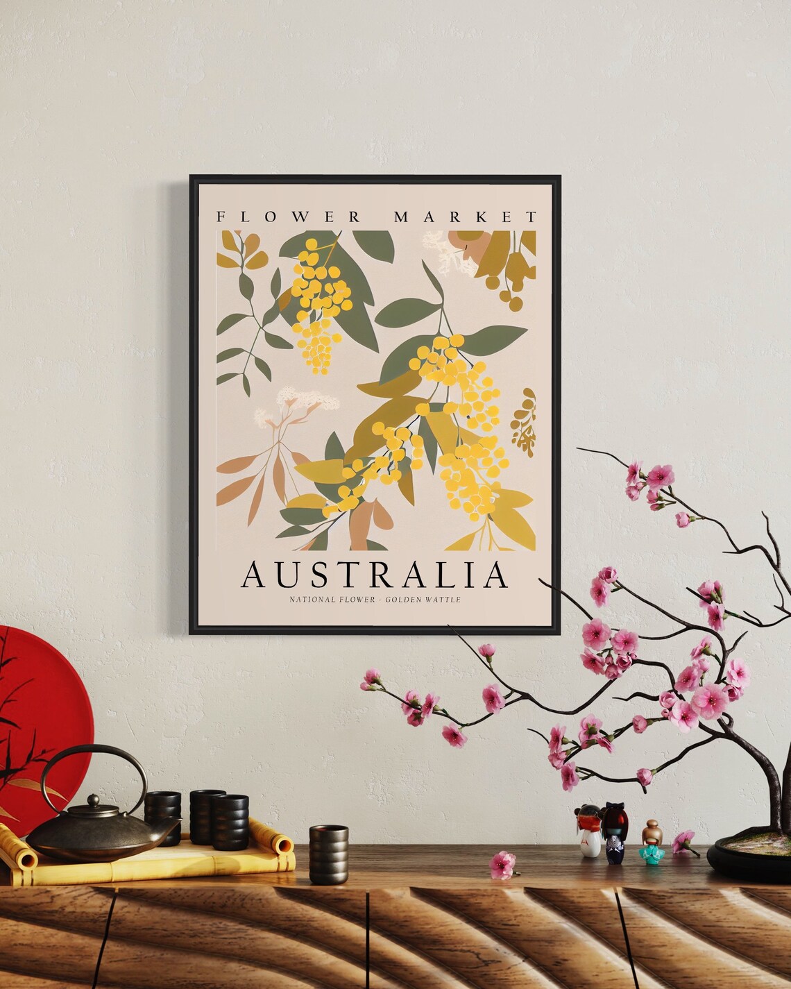 Golden Wattle 1960s Botanical Art Print, Australia - Image 3