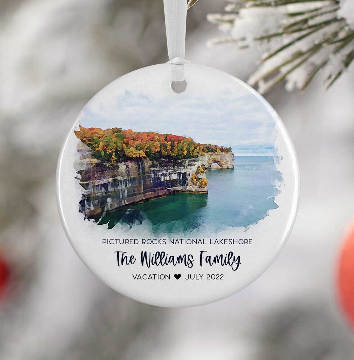 Pictured Rocks Lakeshore Personalized Travel Poster