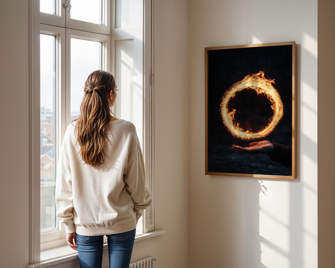 Smooth Ring of Fire Art Print, Home Decor - Image 3