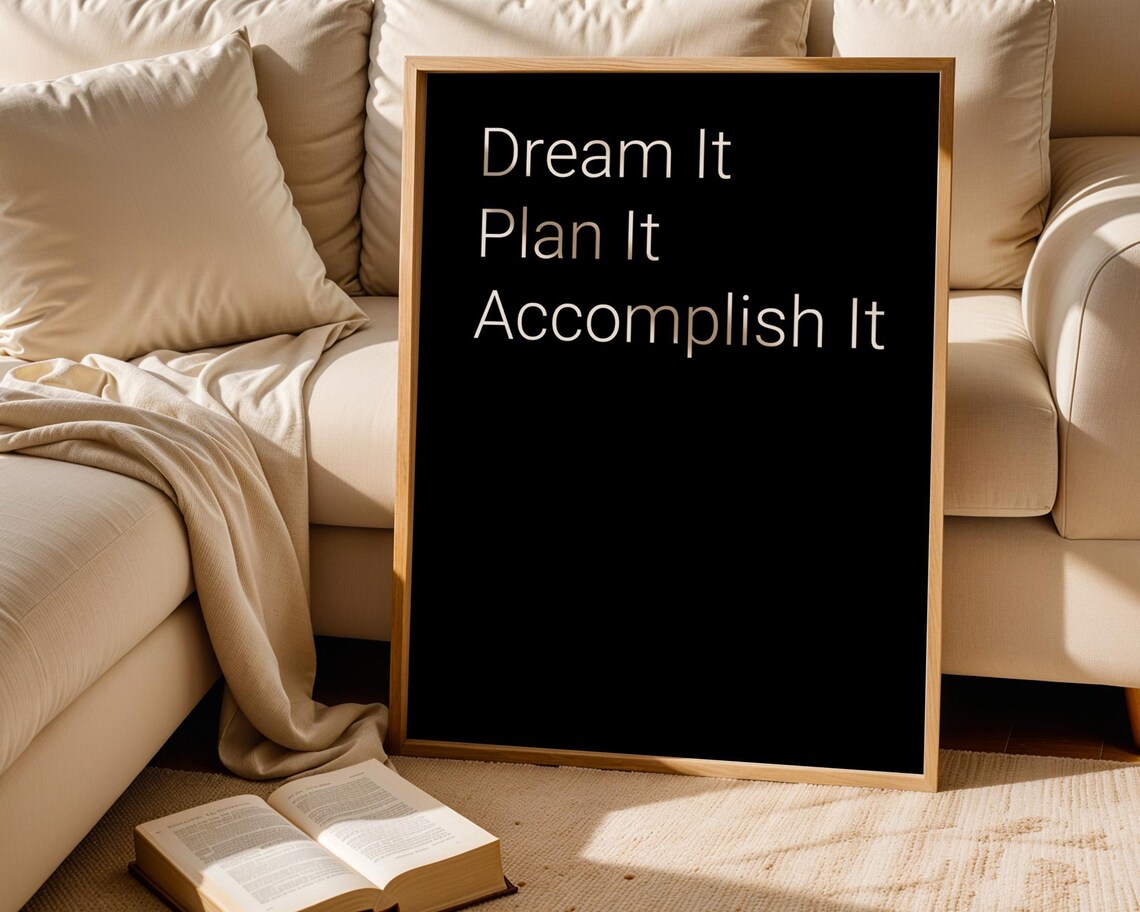 Dream It Plan It Accomplish It Motivational Poster - Image 4
