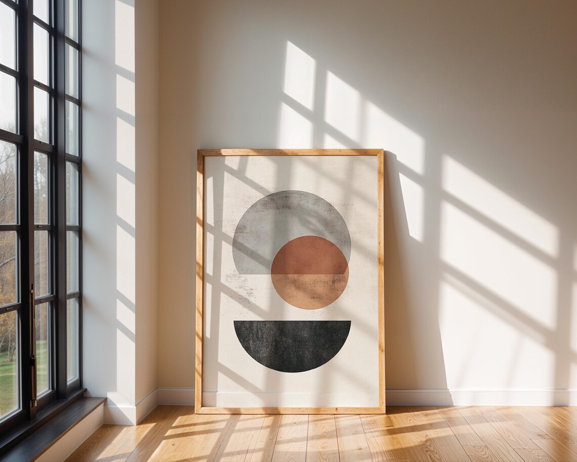 Shapes Abstract Wall Art, Home Kitchen Office Decor - Image 5