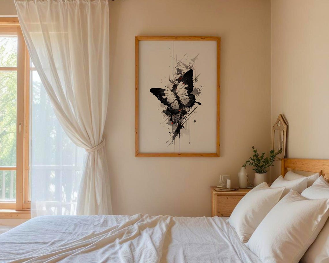 Butterfly Ink Poster Wall Art For Home Kitchen Room Decor - Image 4