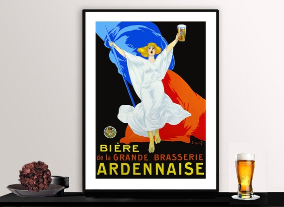 Biere De La Grande Brasserie Ardennaise Vintage Fooddrink Poster Poster Paper Or Print Gift Idea
