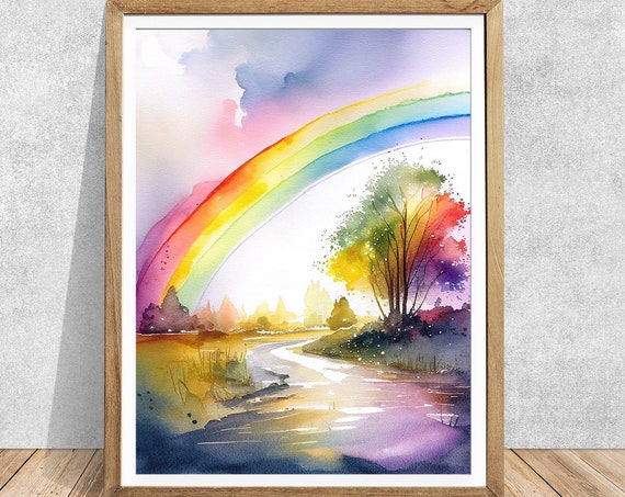 Rainbow Landscape Art Print