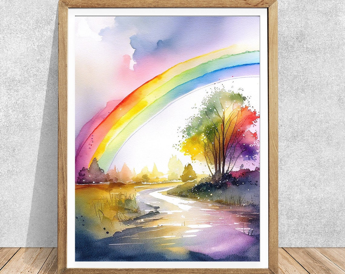 Rainbow Landscape Art Print