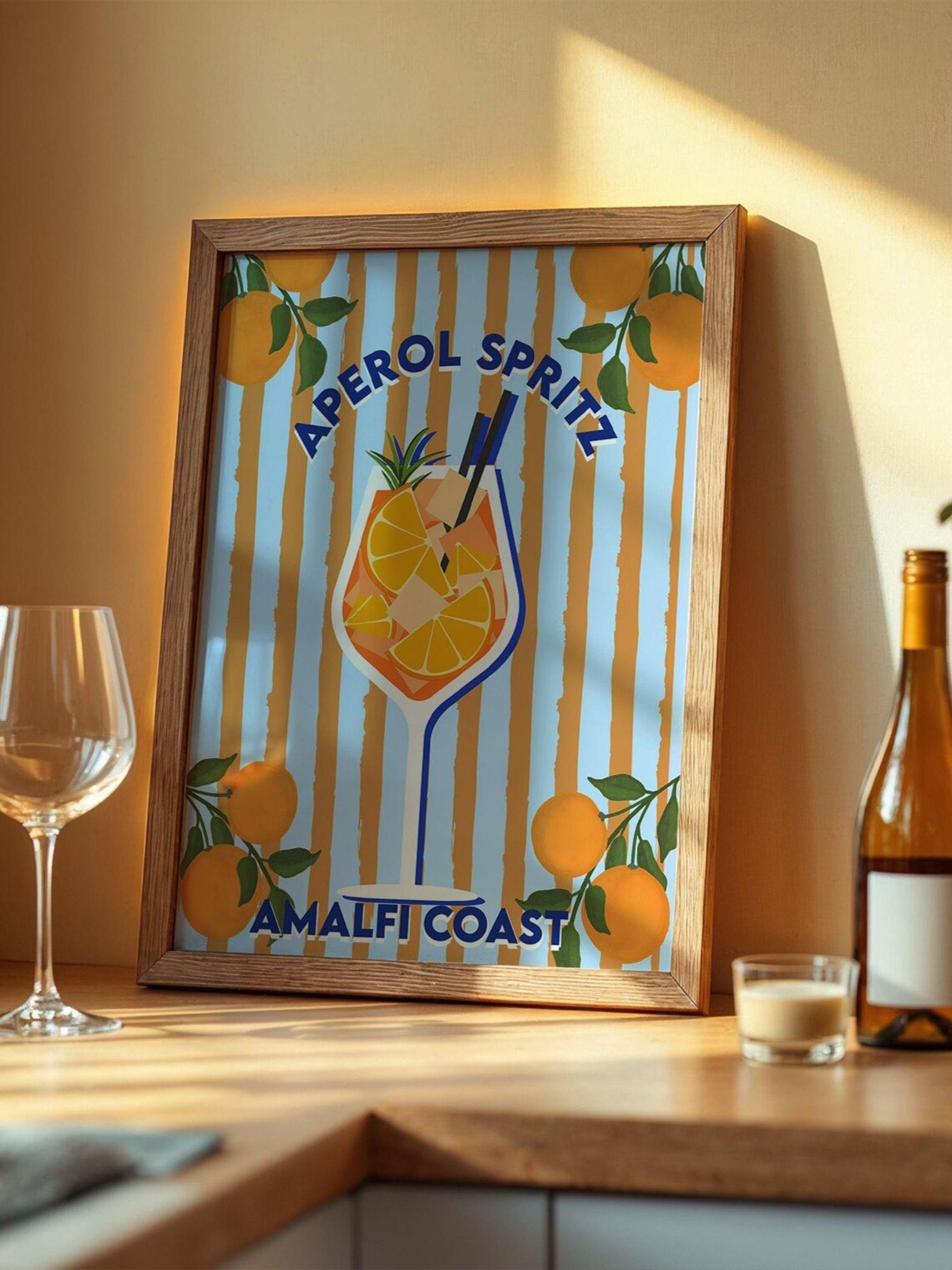 Aperol Spritz Art Print, Amalfi Coast Decor - Image 3