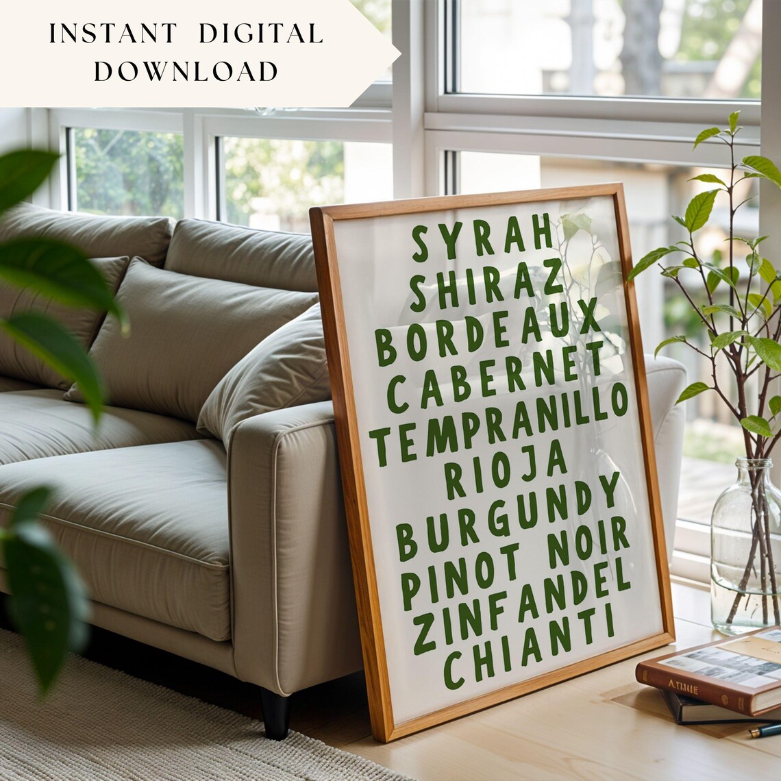 Wine Cocktail Poster, Bar Cart Art Print