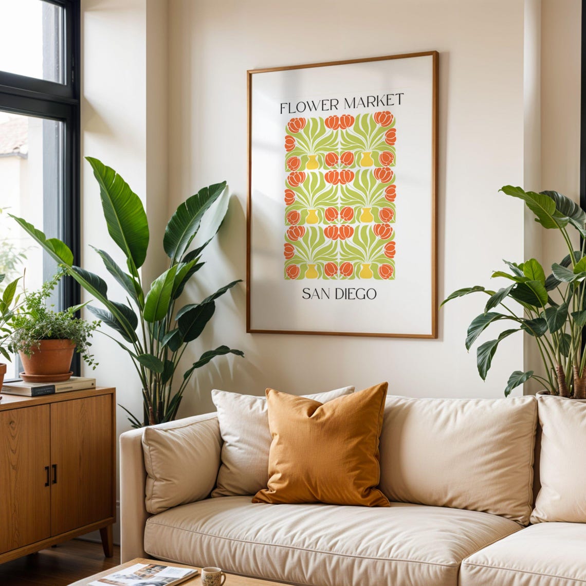 San Diego Market Print, Botanical Matisse Style Art Print - Image 3
