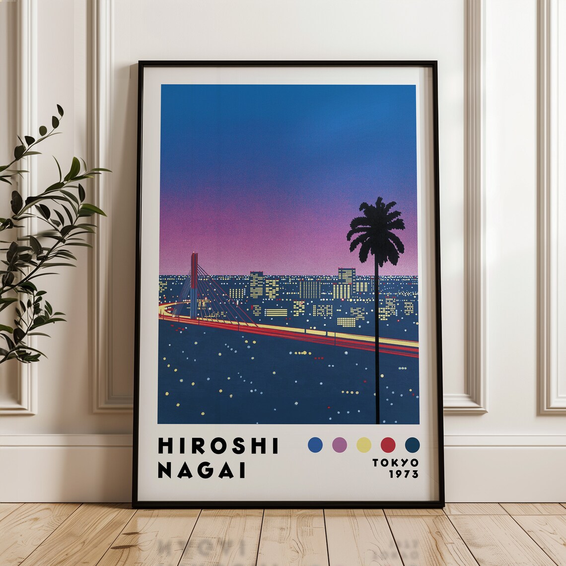 Hiroshi Nagai Art Print, Japanese Poster, City Pop