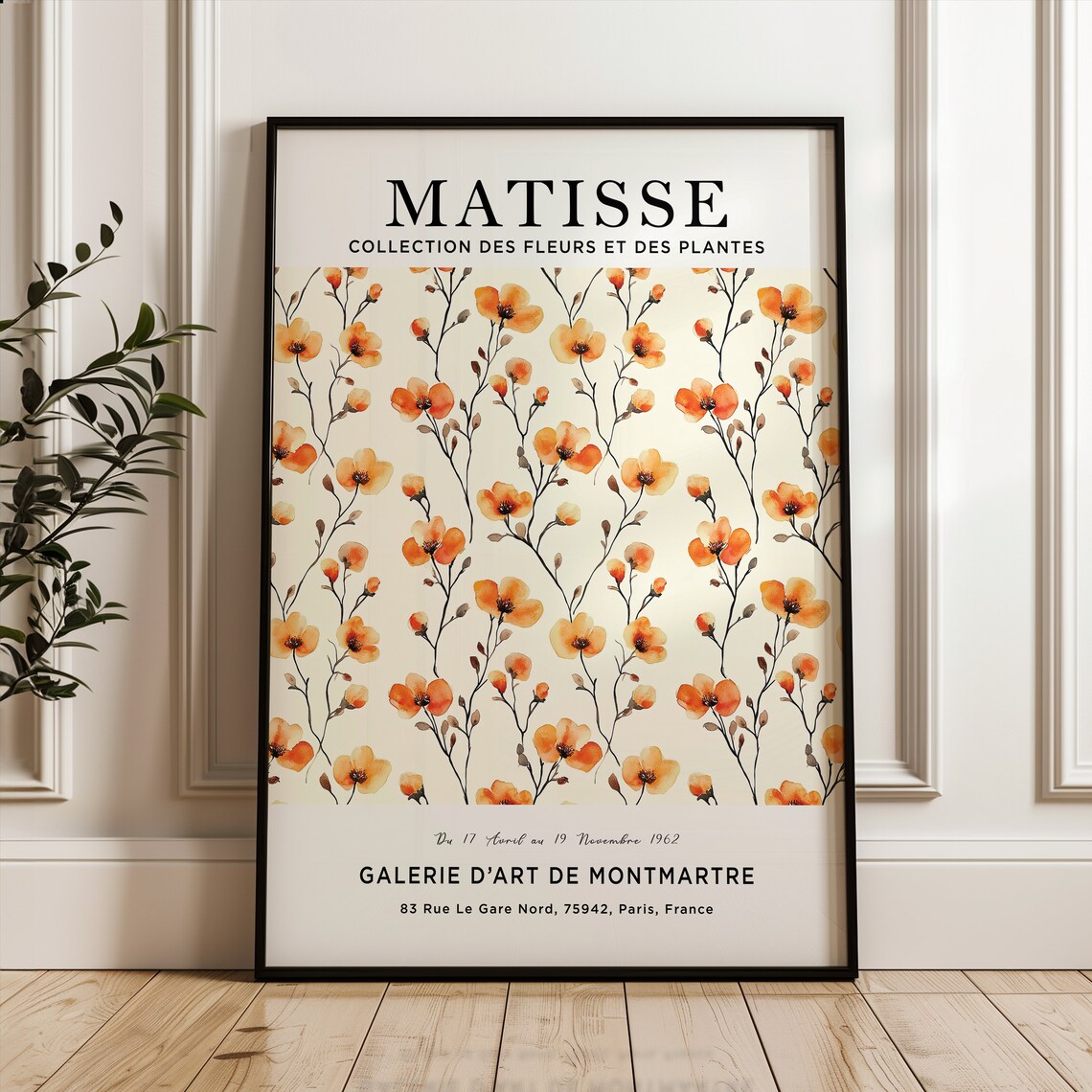 Matisse Orange Buds Flower Market Exhibition Botanical Art Poster