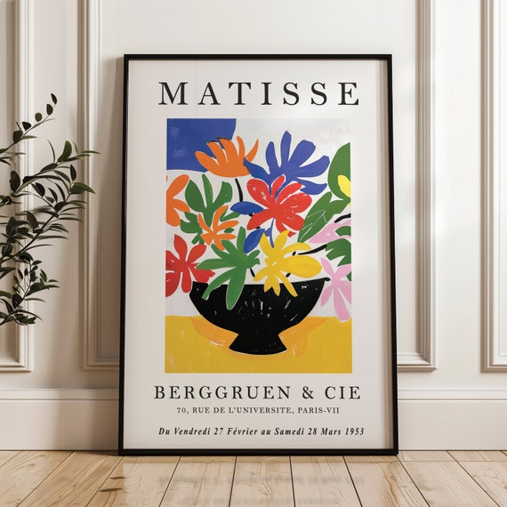 Henri Matisse Art Poster Exhibition Wall Colourful Vintage Fine Print Living Room Decor Watercolour Mid Century Modern