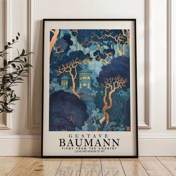 Gustave Baumann Fine Art Print Woodblock Poster Home Decor Nature Countryside Living Room Illustration Exhibition