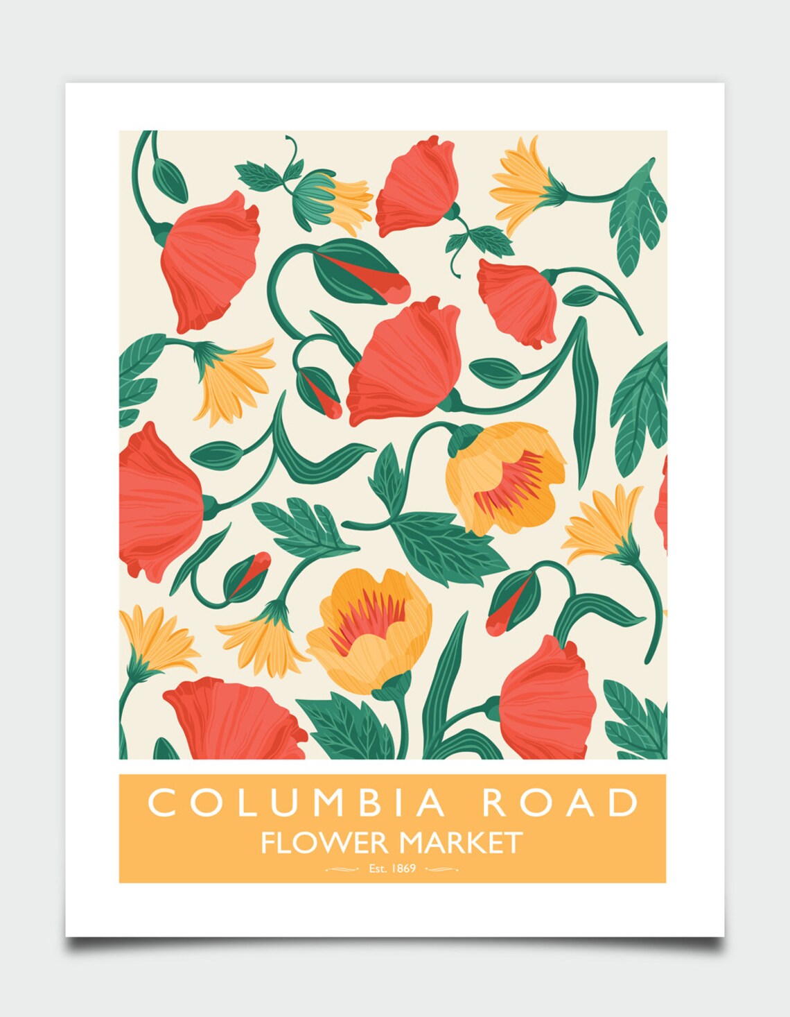 Columbia Road Flower Market Poster, London Art Print - Image 3