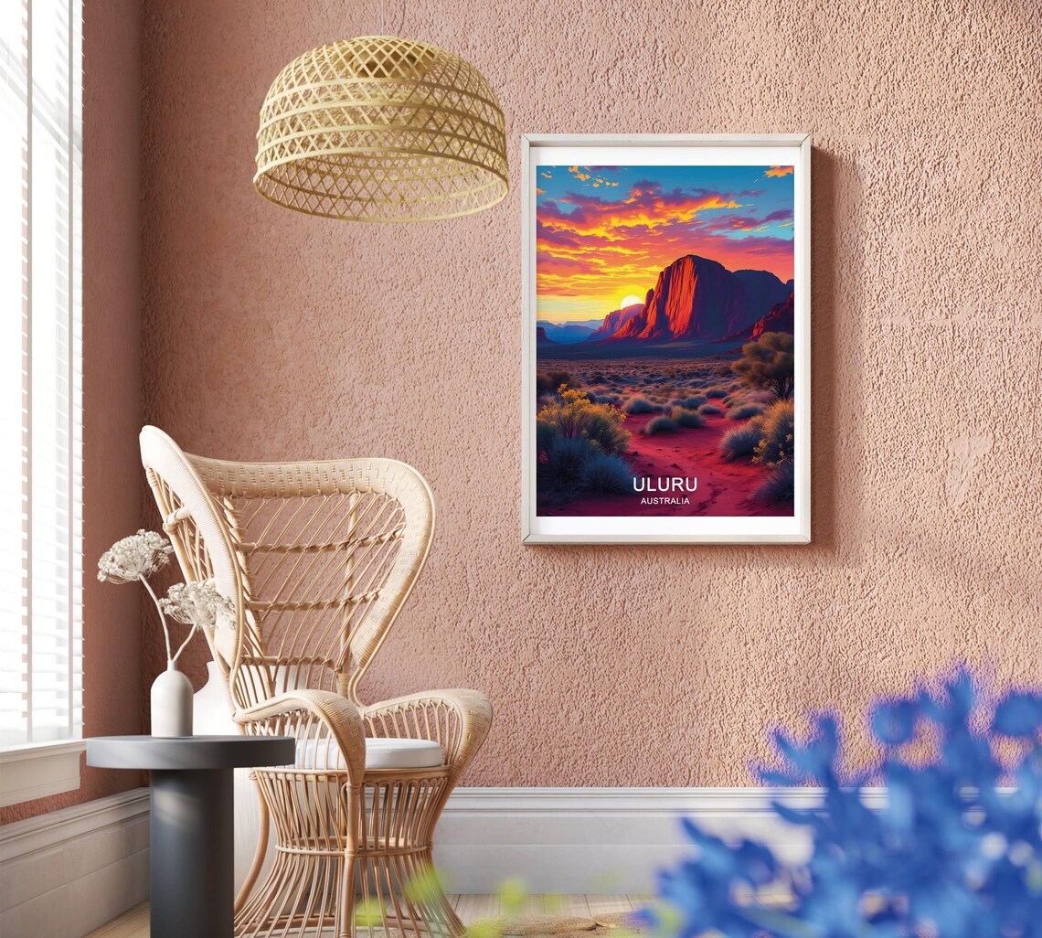 Uluru Travel Poster, Ayers Rock Australia - Image 5