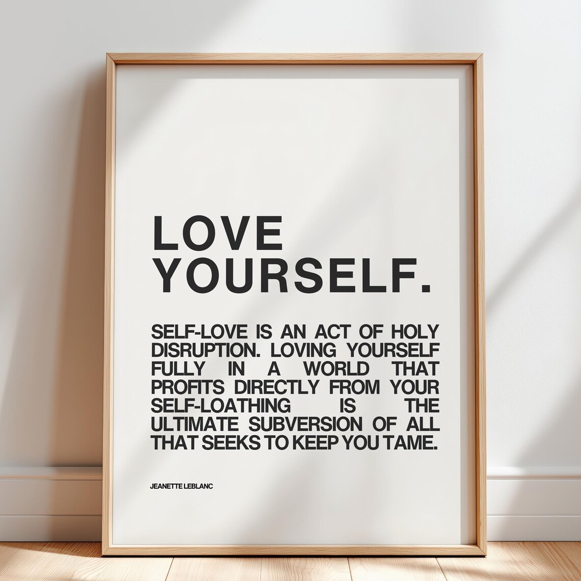 Self Love Feminist Empowerment Art Print