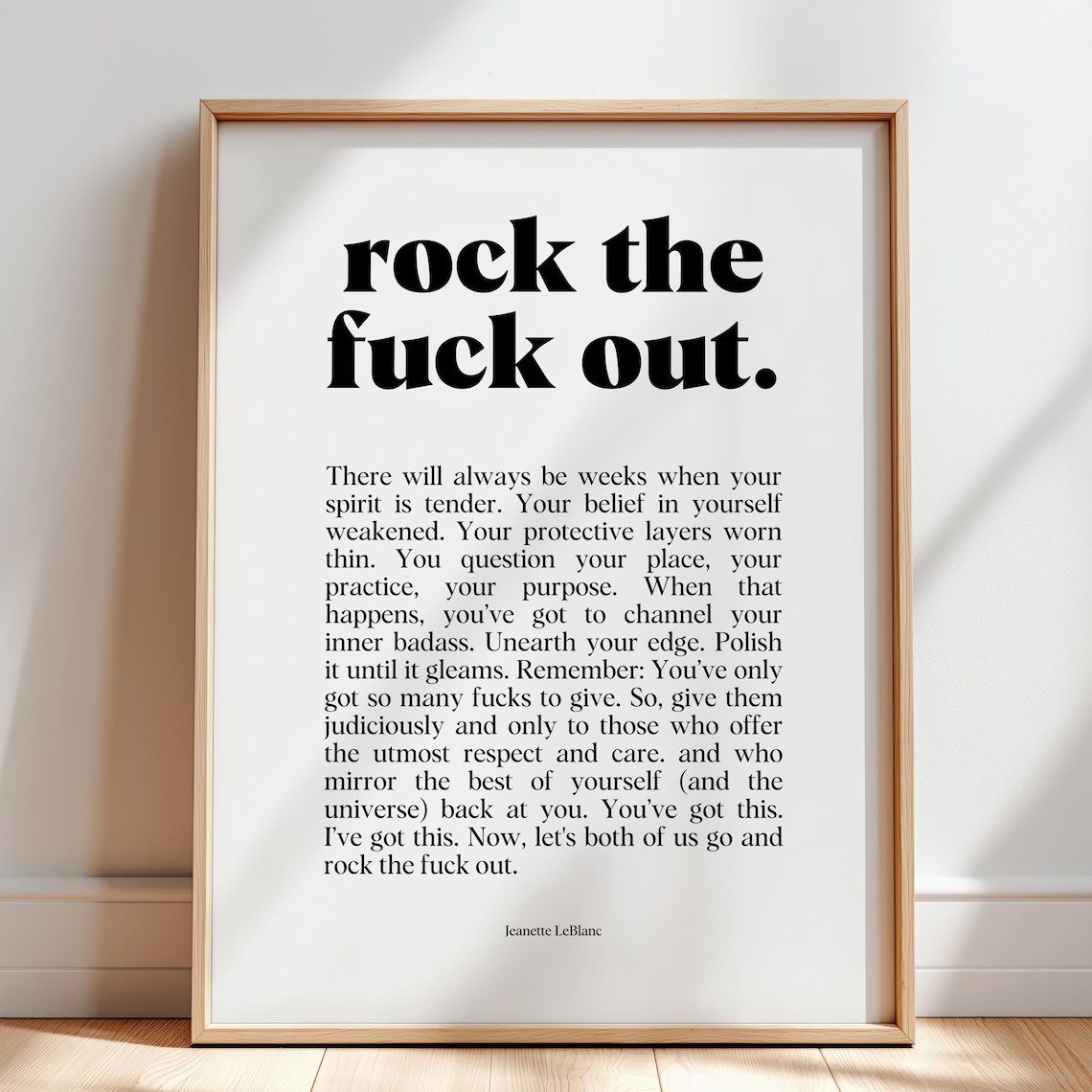 Rock the F 00ck Out Feminist Art Print, Women Empowerment