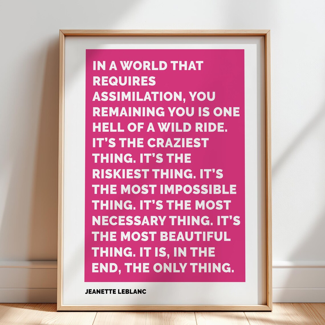 Art For Brave Souls, Bold Typography Quote