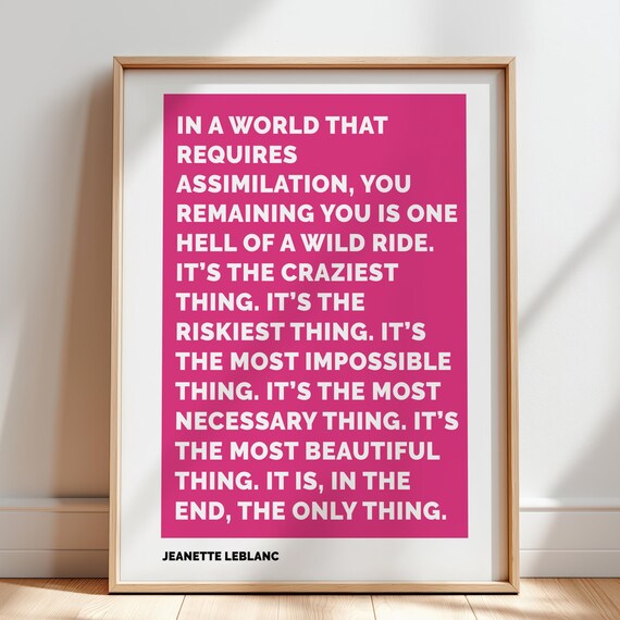 Art For Brave Souls, Bold Typography Quote