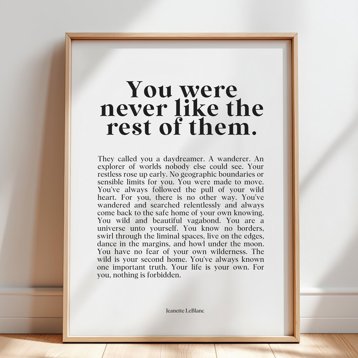 Wild Woman - Minimalist Empowerment Art Print