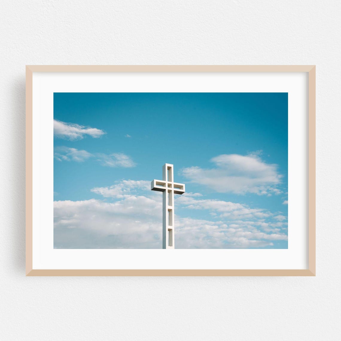 Mount Soledad Cross La Jolla Minimalist Religious Photography Poster