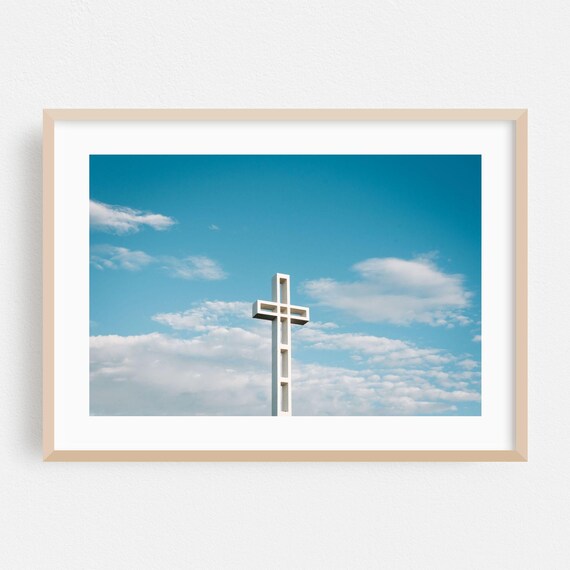 Mount Soledad Cross La Jolla Minimalist Religious Photography Poster