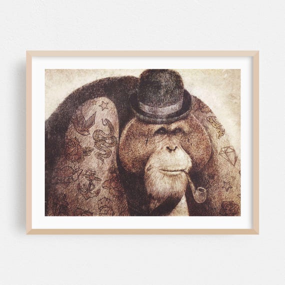 Humor Print Vintage Wall Art Surrealism Framed Pop Home Decor Retro Poster Drawing Fine Dont Mess With Bill