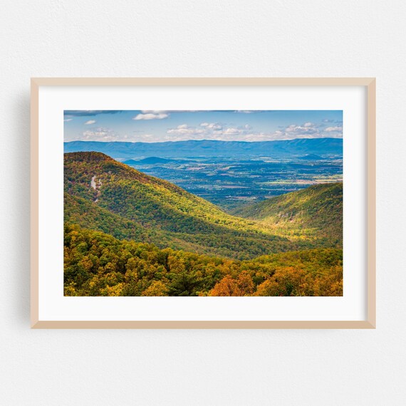 Virginia Autumn Mountain Landscape Photo Fall Foliage Valley View Wall Art