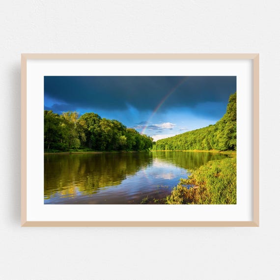 New Jersey Print Landscape Wall Art Nature Framed Scenic Home Decor Forest Poster Water Fine Summer Photography